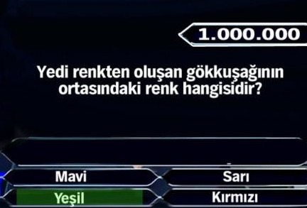 1 milyon lirayı kazanmak istiyorsanız bu sorulara bakın!