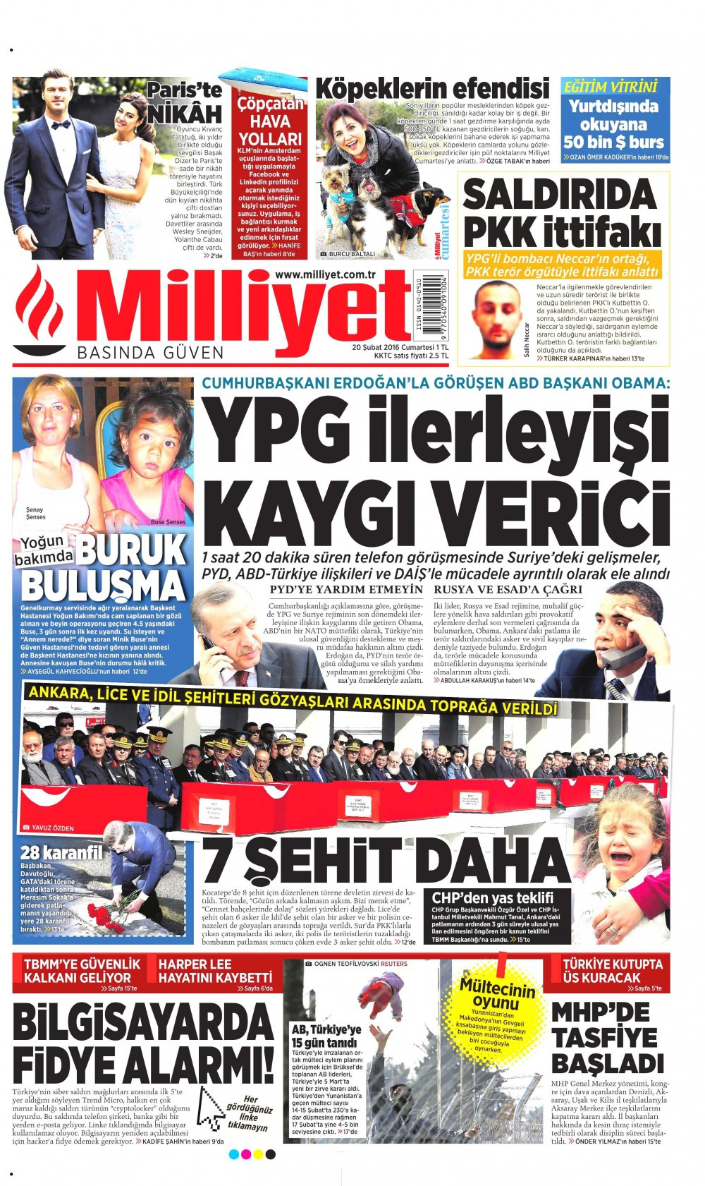 20 Şubat gazete manşetleri Hürriyet - Milliyet ve Sabah ne yazdı?