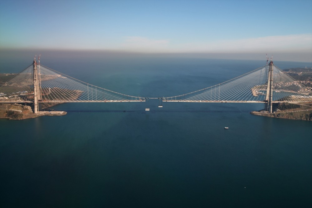 Yavuz Sultan Selim Köprüsü havadan görüntülendi
