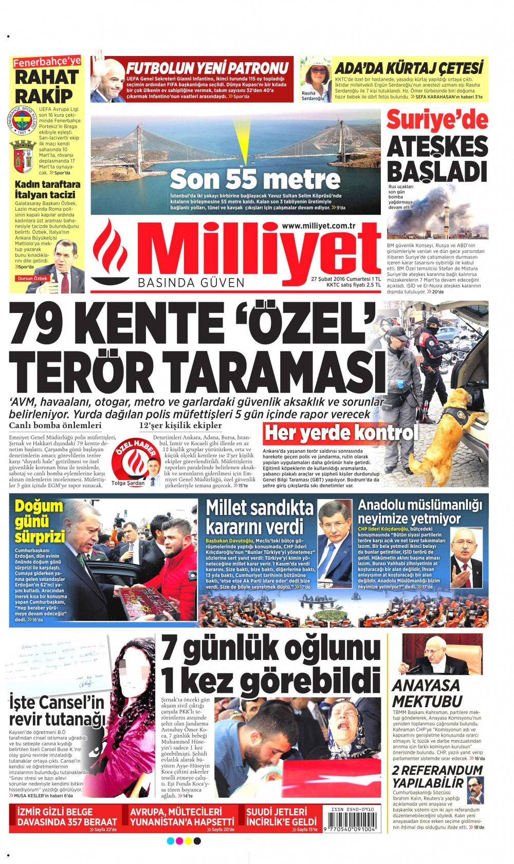 Gazete manşetleri Hürriyet - Milliyet ve Sabah ne yazdı?