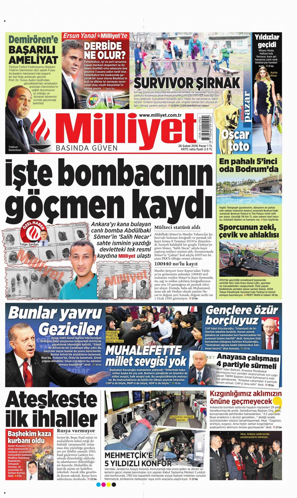 Gazete manşetleri Hürriyet - Milliyet ve Sabah ne yazdı?