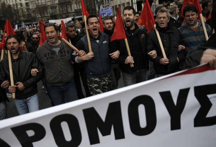 Yunanistan'da dev protesto