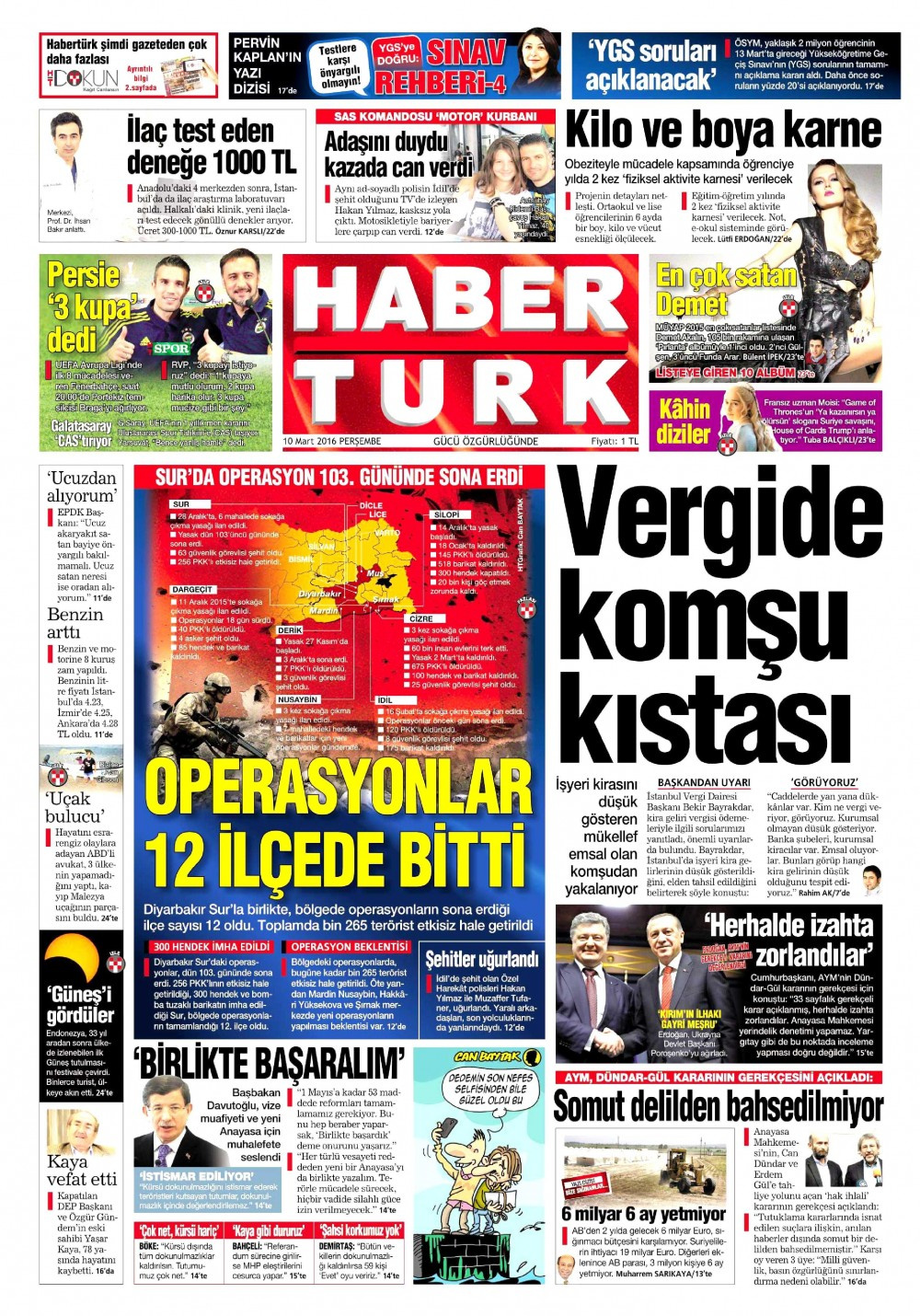 Gazete manşetleri Hürriyet - Milliyet ve Habertürk ne yazdı?