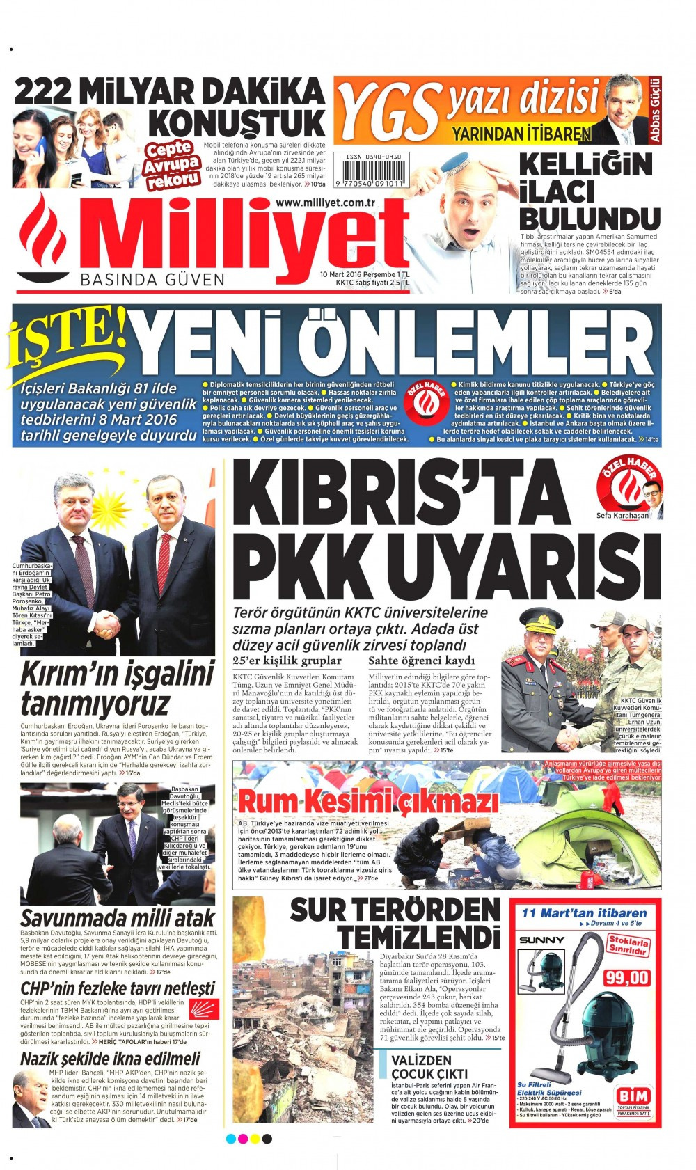 Gazete manşetleri Hürriyet - Milliyet ve Habertürk ne yazdı?