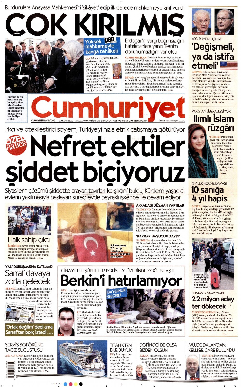 Gazete manşetleri Hürriyet - Sabah ve Habertürk ne yazdı?