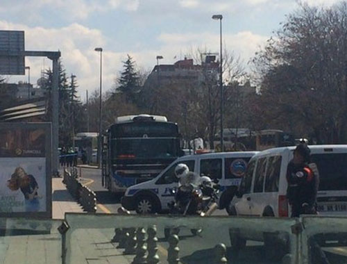 Ankara'da bomba alarmı halk otobüsü durduruldu