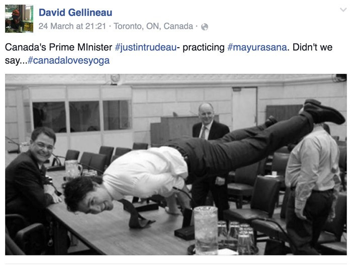 Kanada Başbakanından bakanlar kurulunda ilginç poz!