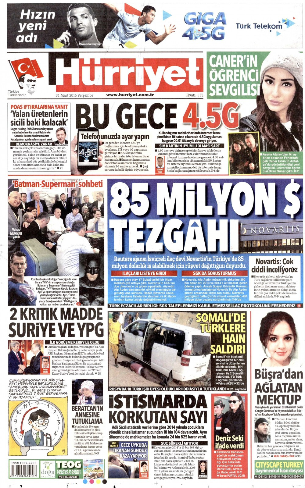 Gazete manşetleri Hürriyet - Milliyet ve Sabah ne yazdı?