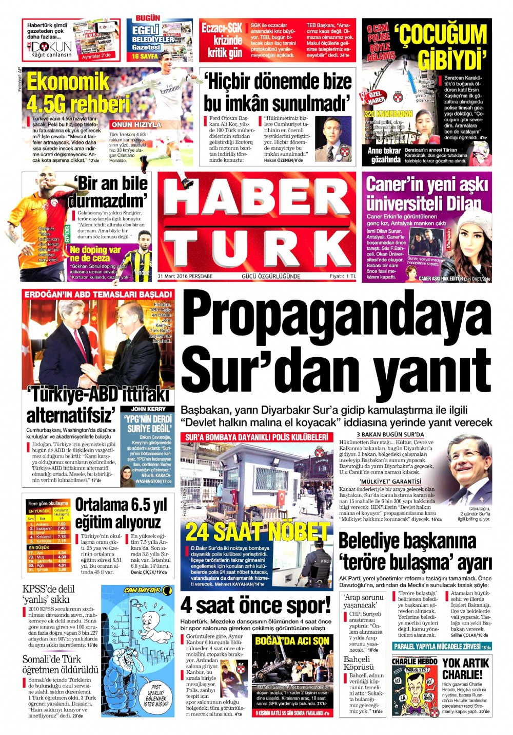 Gazete manşetleri Hürriyet - Milliyet ve Sabah ne yazdı?