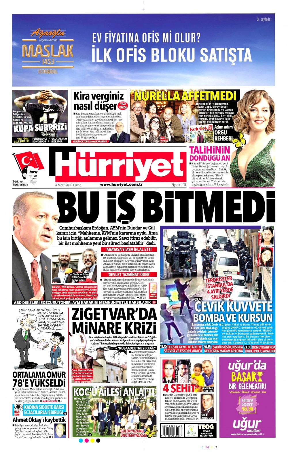 Gazete manşetleri Hürriyet - Milliyet ve Sözcü ne yazdı?