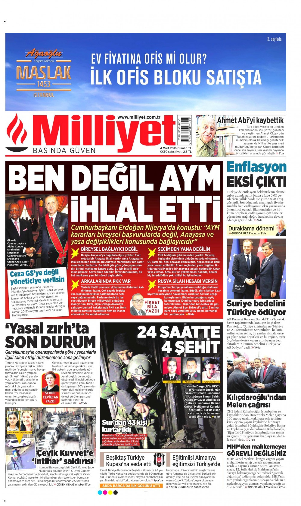 Gazete manşetleri Hürriyet - Milliyet ve Sözcü ne yazdı?