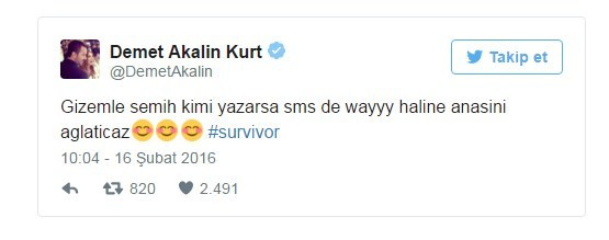 Ünlülerin ilginç 'Survivor' paylaşımları