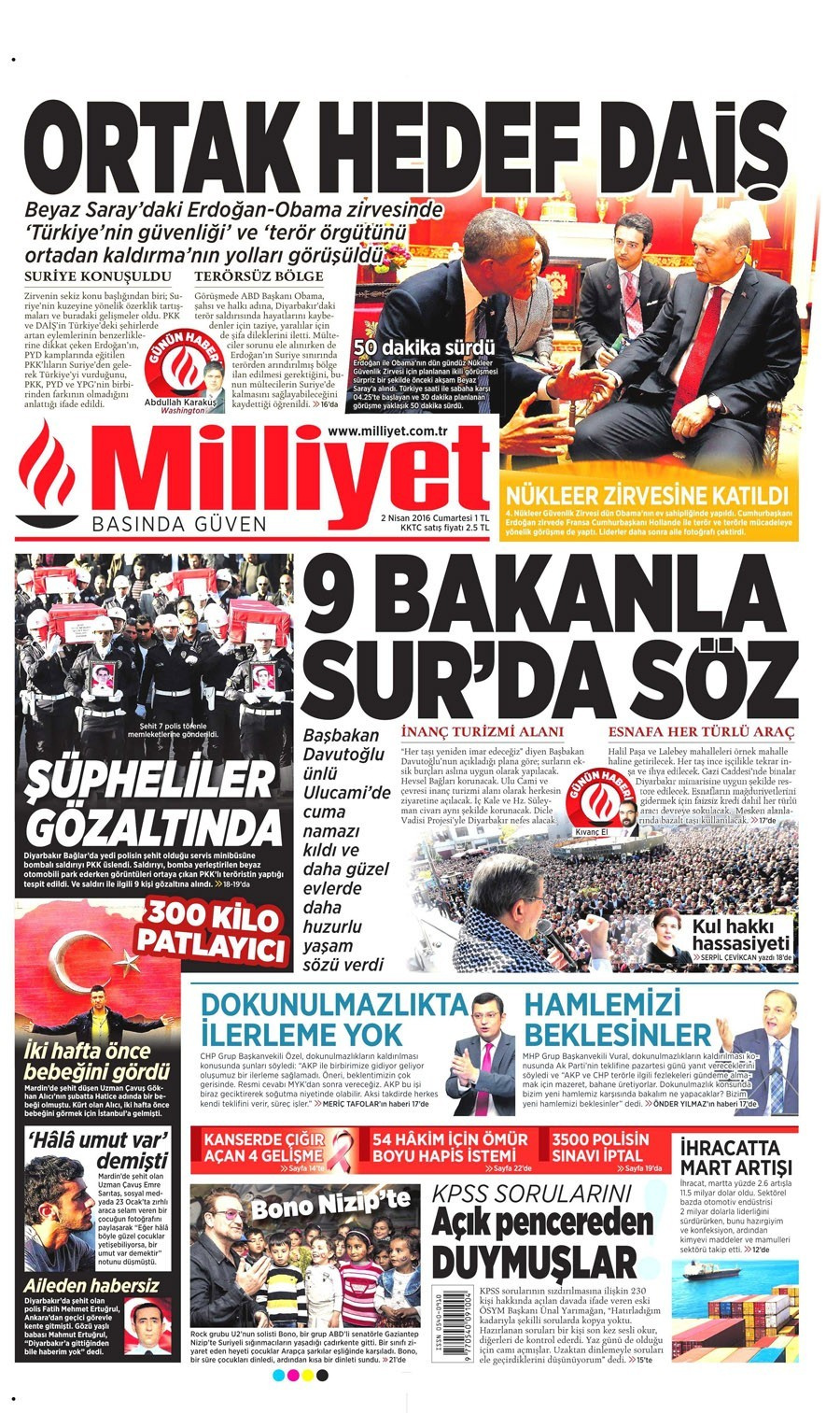 Gazete manşetleri Hürriyet - Milliyet ve Sabah ne yazdı? 