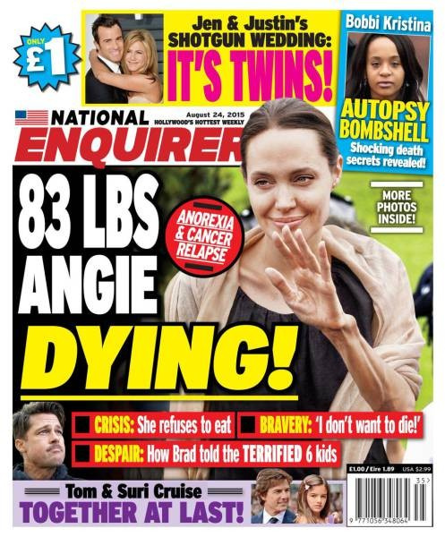 Angelina Jolie 36 kiloya düştü