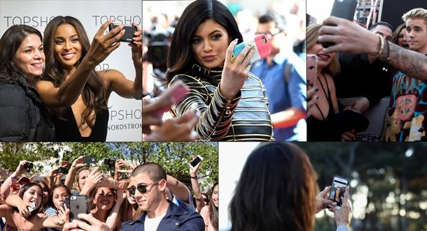 Dünyaca ünlü yıldızların selfie tutkusu