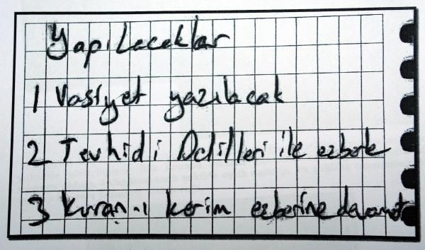 Türkiye'ye kafir deyip vasiyet yazdırmışlar! IŞİD'in ölüm listesi