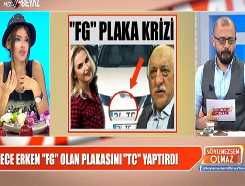 Ünlü sunucunun 'FG' plakalı aracı...