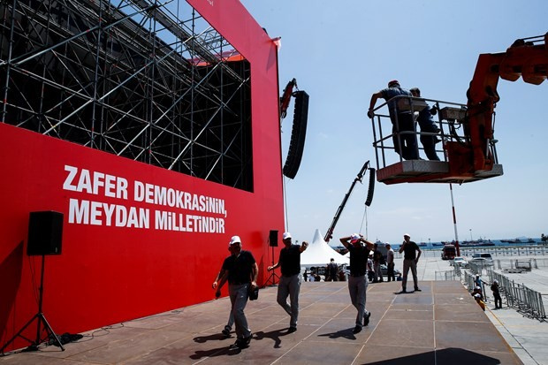 Yenikapı demokrasi şölenine hazır işte son fotoğraflar