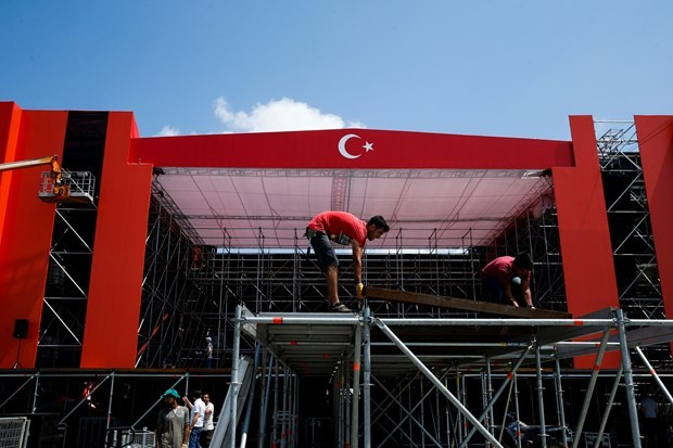 Yenikapı demokrasi şölenine hazır işte son fotoğraflar