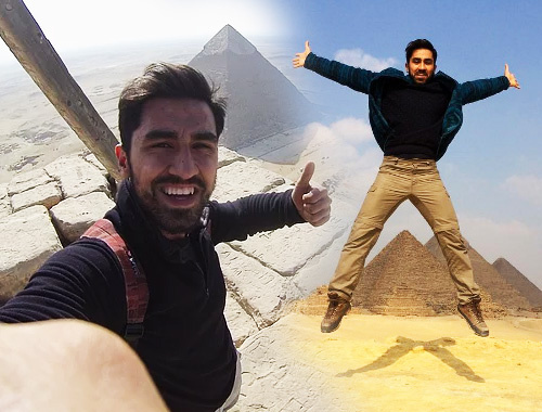 Mısır'ı birbirine katan Türk! Piramitlere tırmandı tutuklandı