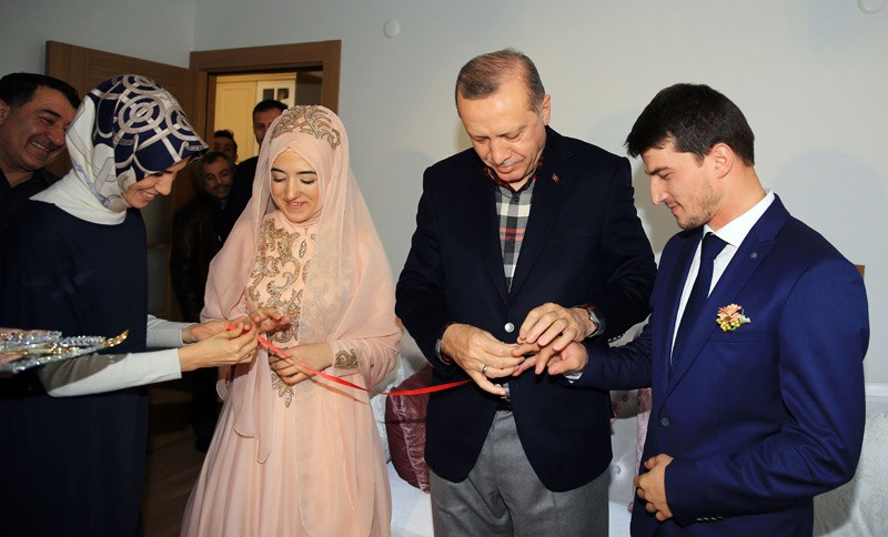 Erdoğan'ın gazi ziyaretinde nişan sürprizi