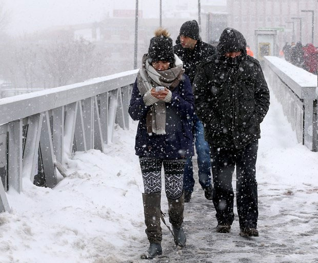 Kar İstanbul'da yavaşlıyor geriye bu kareler kalıyor