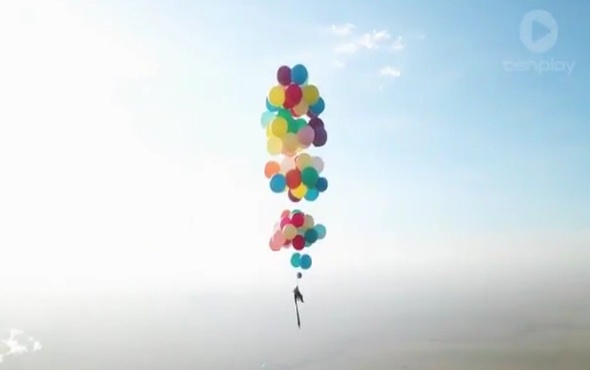 Uçan balon ile gökyüzüne yolculuk