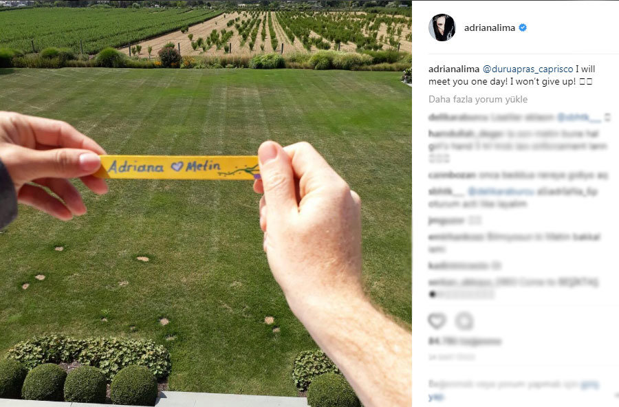 Adriana Lima Instagram'dan mesajı çaktı 'Asla vazgeçemeyceğim'
