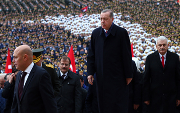 Cumhurbaşkanı Erdoğan ve Binali Yıldırım Anıtkabir'de 