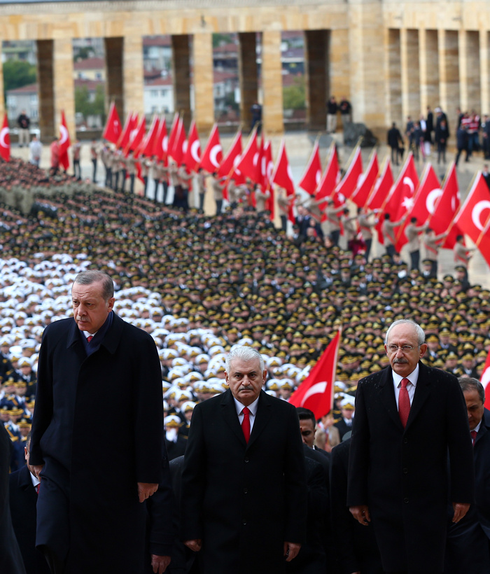 Cumhurbaşkanı Erdoğan ve Binali Yıldırım Anıtkabir'de 