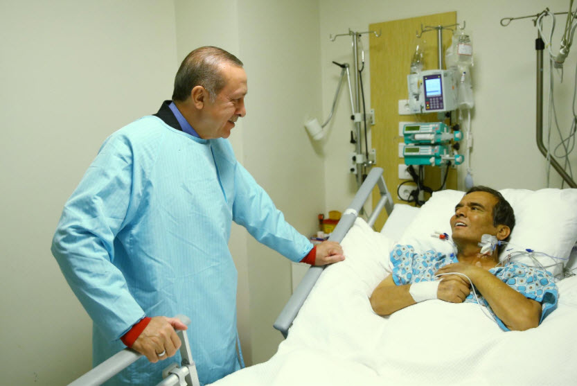 Erdoğan Naim Süleymanoğlu'nu ziyaret etti
