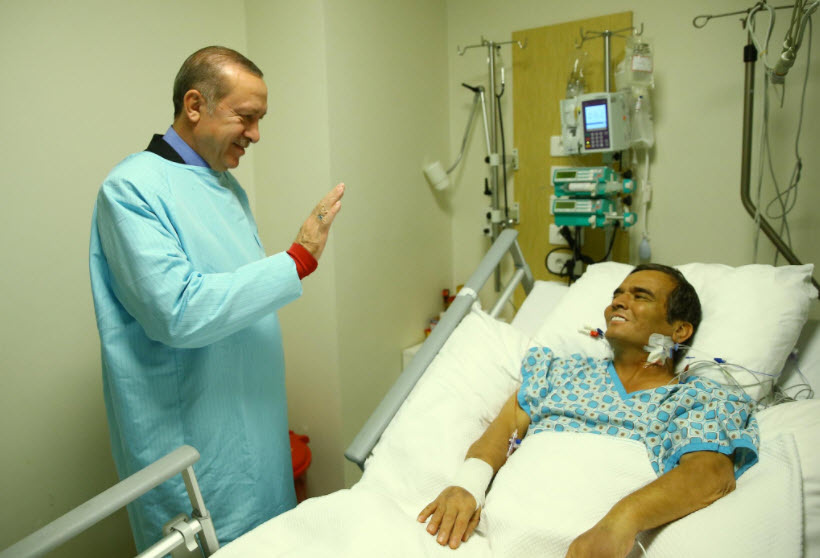 Erdoğan Naim Süleymanoğlu'nu ziyaret etti