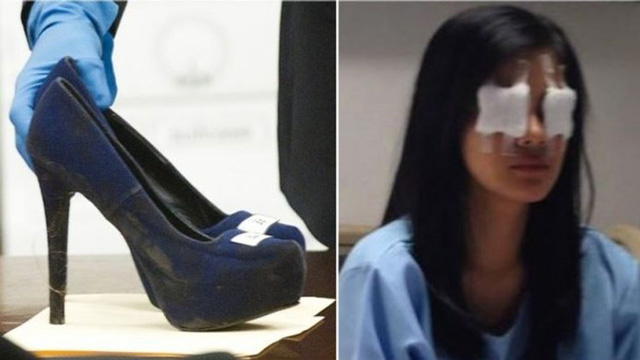Skandal olay iş arkadaşını ince topuklu ayakkabısıyla kör etti!