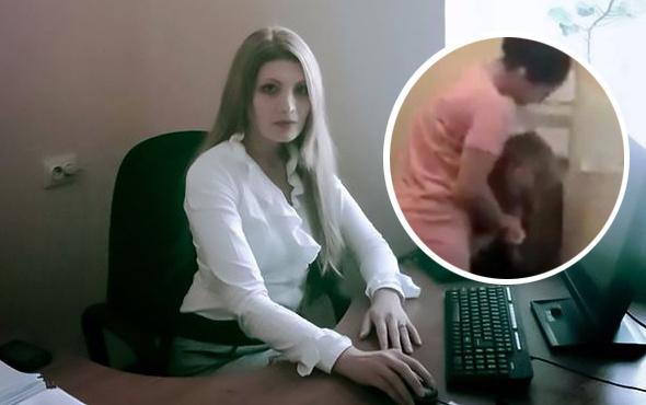 'Kocamla yattın' deyip ofisi bastı Rus spikeri dövdü!