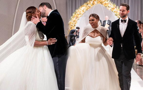 Serena Williams ile Alexis Ohania evlendi! İşte muhteşem düğünden kareler