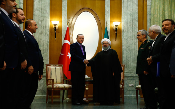 Cumhurbaşkanı Erdoğan, İran Cumhurbaşkanı Ruhani ile görüştü 