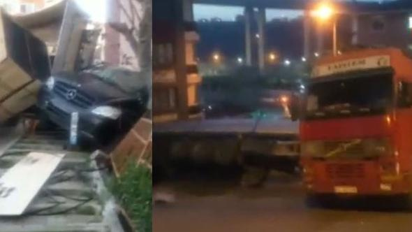 İstanbul'da TIR dehşeti! Freni boşaldı, 6 otomobili...