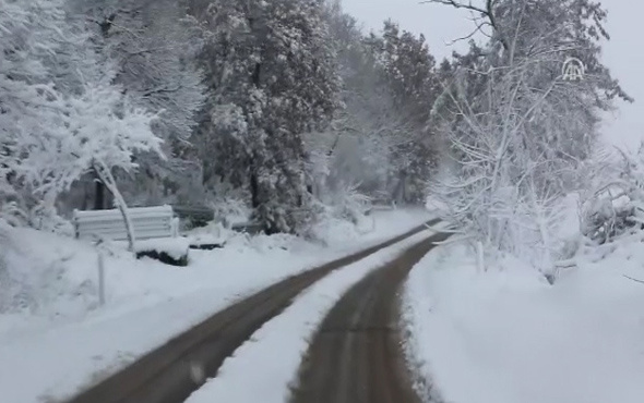 Edirne'de kar yağışı başladı