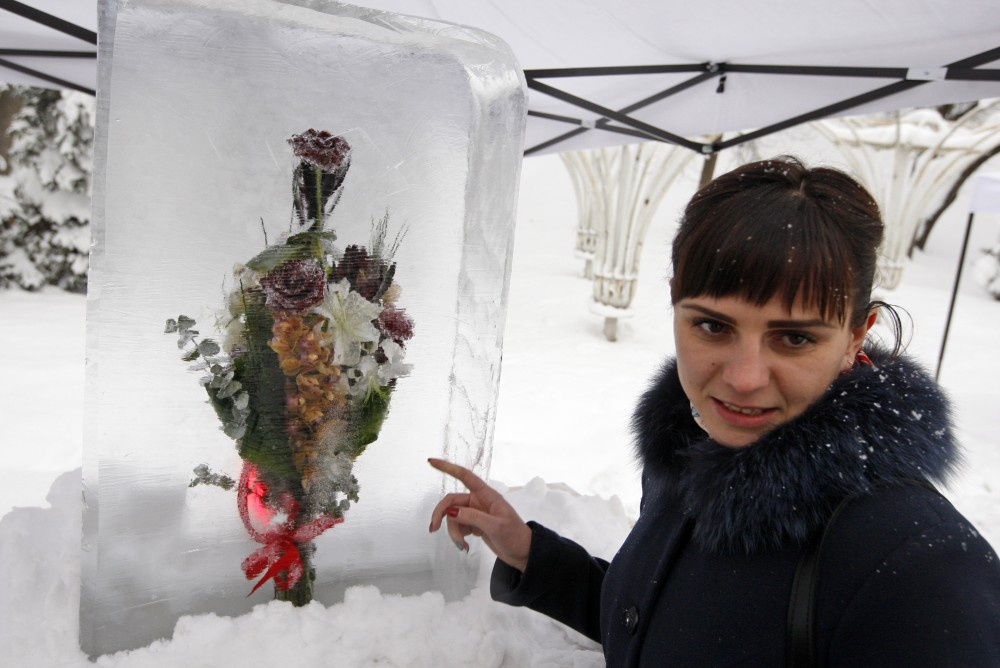 Kiev'de muhteşem buz festivali