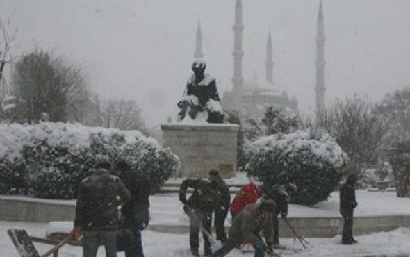 Edirne hava durumu kötü kar yağışı için alarm