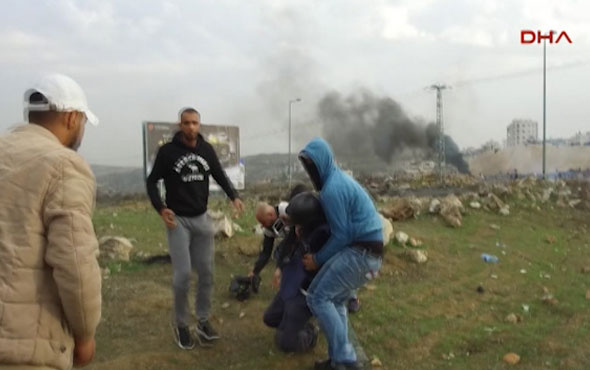 İsrail askerleri tarafından gazetecinin vurulma anı