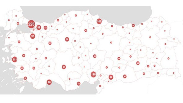 Türkiye silahlı cinayet haritası