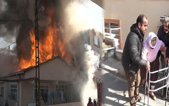 Ataşehir'de korkutan yangın
