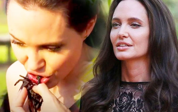 Angelina Jolie şoke etti ünlü yıldız örümcek yedi