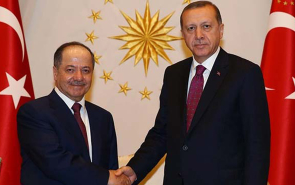Erdoğan Barzani'iyi kabul etti