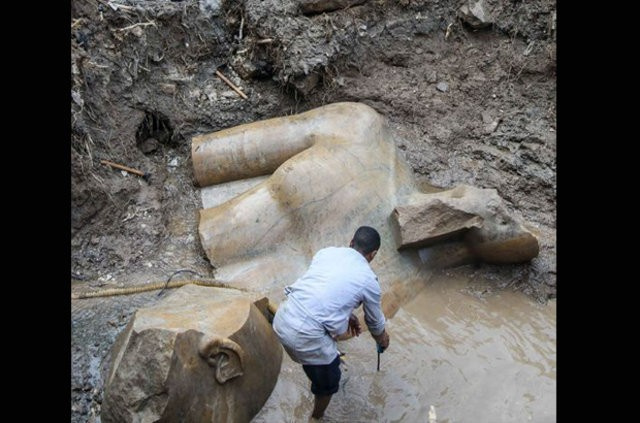 Kızıyla evlenmişti firavun 2.Ramses'in heykeli bulundu