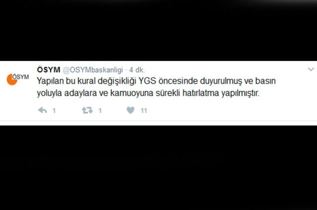 YGS sınavını kaçıranlara ÖSYM'den açıklama geldi