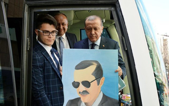 Öğrenciden Erdoğan'a hediye