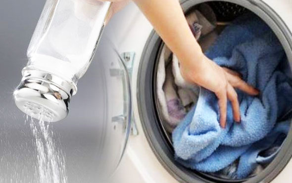 Çamaşır makinesine tuz dökün bakın neler olacak