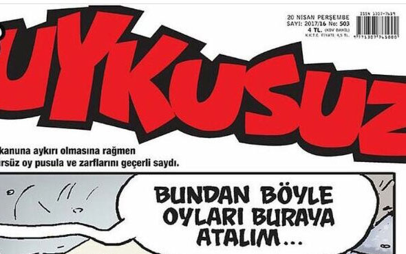 Uykusuz'dan tepki toplayan referandum kapağı